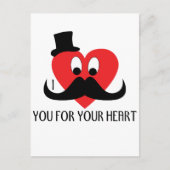 ハートをあなたにちょんまげお願いします ポストカード (正面)