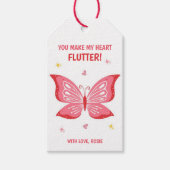 ハートをときめかせるバレンタインギフトタグ ギフトタグ (正面)