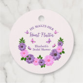 ハートをときめかせる花嫁の蝶々シャワー フェイバータグ (裏面)