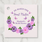 ハートをときめかせる花嫁の蝶々シャワー フェイバータグ (正面)