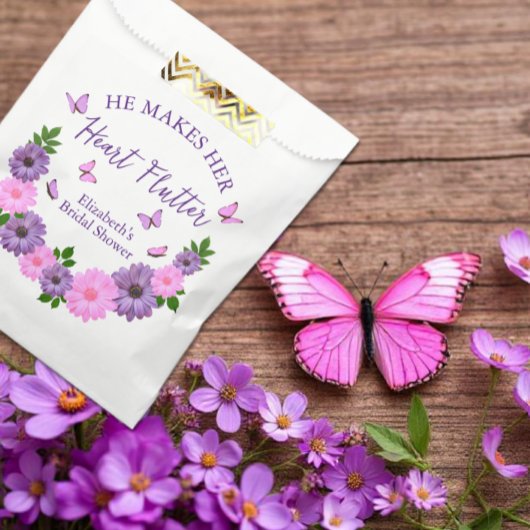 ハートをときめかせる花嫁の蝶々シャワー フェイバーバッグ