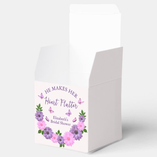 ハートをときめかせる花嫁の蝶々シャワー フェイバーボックス (オープン)