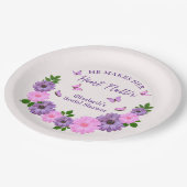 ハートをときめかせる花嫁の蝶々シャワー ペーパープレート (アングル)