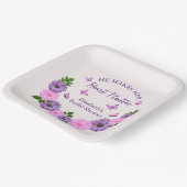 ハートをときめかせる花嫁の蝶々シャワー ペーパープレート (傾斜あり)