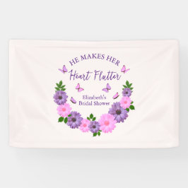 ハートをときめかせる花嫁の蝶々シャワー 横断幕
