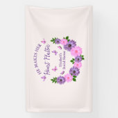 ハートをときめかせる花嫁の蝶々シャワー 横断幕 (縦)