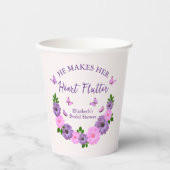 ハートをときめかせる花嫁の蝶々シャワー 紙コップ (正面)