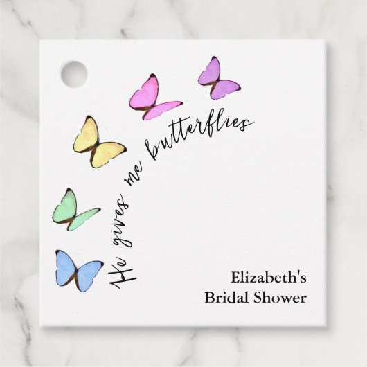 ハートをときめかせる ブライダルシャワー フェイバータグ (正面)