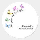 ハートをときめかせる ブライダルシャワー ラウンドシール (正面)