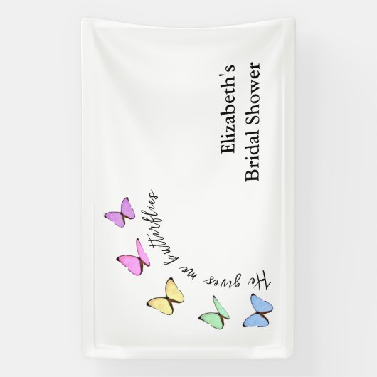 ハートをときめかせる ブライダルシャワー 横断幕 (縦)