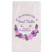 ハートをときめかせる 彼女の心を舞う蝶々 ブライダルシャワー スモールペーパーバッグ (正面)