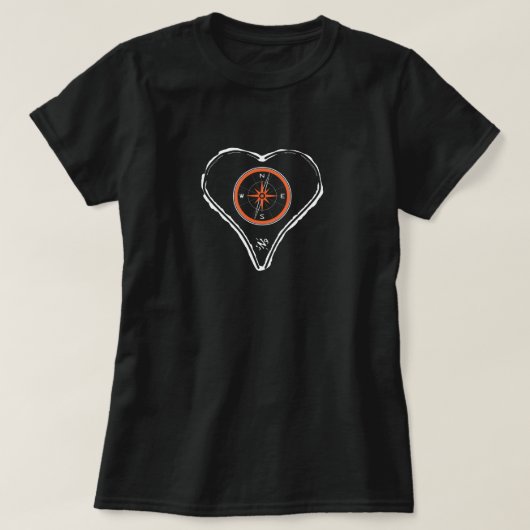 ハートをコンパスv1-3 tシャツ (デザイン正面)