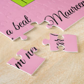 ハートをジャンプする恋:バラ色 ジグソーパズル (側面)