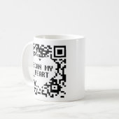ハートをスキャン コーヒーマグカップ (正面左)