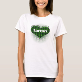 ハートをタータンチェックに包め! Tシャツ