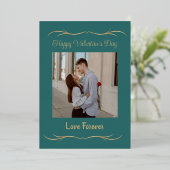 ハートをテーマにしたバレンタインデー写真枠 箔シーズンカード (立ち正面)