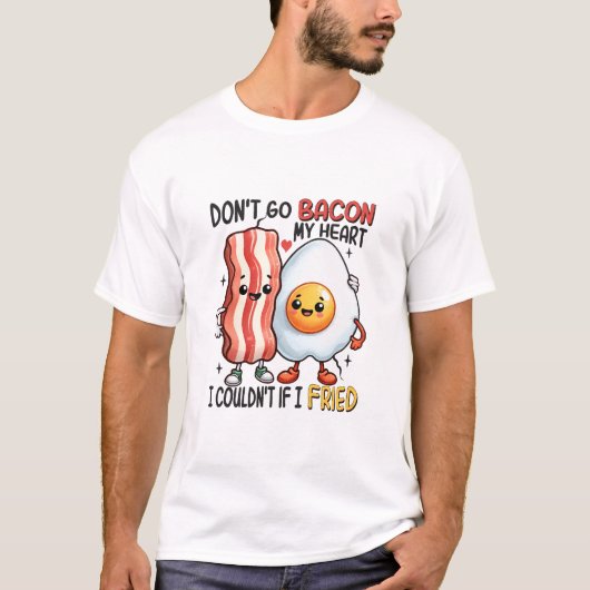 ハートをベーコンにしないで Tシャツ (正面)