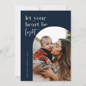 ハートをライトアーチ写真にする シーズンカード (正面)