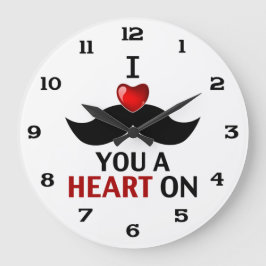 ハートを付ける ラージ壁時計