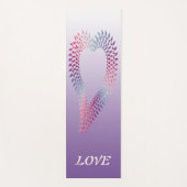 ハートを作る音符 ヨガマット (正面)