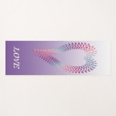 ハートを作る音符 ヨガマット (正面(横))