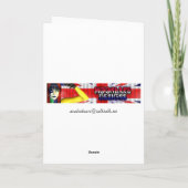 ハートを保持しているバレンタインの猿 シーズンカード (裏面)