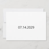 ハートを動かす 31 日カレンダー Save the Date セーブザデート (裏面)