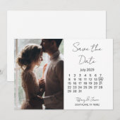 ハートを動かす 31 日カレンダー Save the Date セーブザデート (正面/裏面)