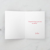 ハートを取り込むRed Valentine's Dayフォトカード サンキューカード (内部)