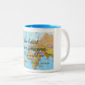 ハートを取れ、私は世界を克服した。 ツートーンマグカップ (正面右)