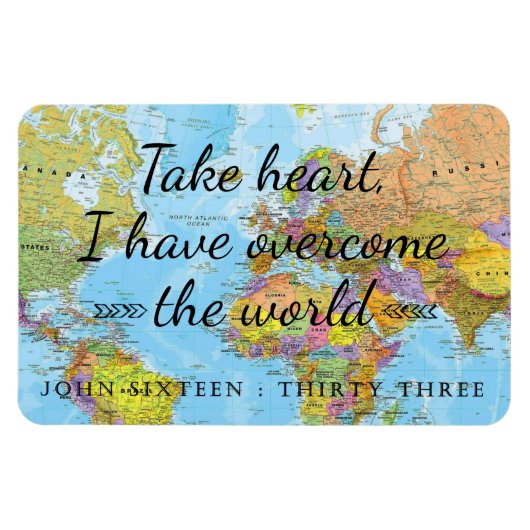 ハートを取れ、私は世界を克服した。 マグネット (横)