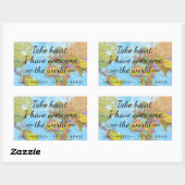 ハートを取れ、私は世界を克服した。 長方形シール (シート)