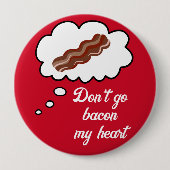 ハートを壊さないで バレンタインボタン 缶バッジ (正面)