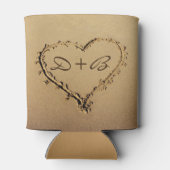 ハートを愛する一文字で砂に 缶クーラー (裏面)