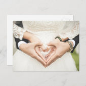 ハートを手に結婚 ポストカード (正面/裏面)