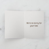 ハートを抱くクマの追悼カード(編集可能) カード (内部)