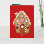 ハートを持ったジンジャーブレッドクッキー シーズンカード (裏面)