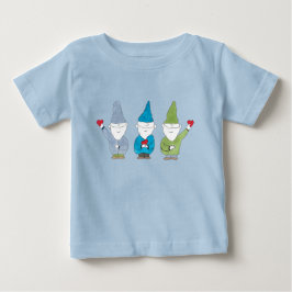 ハートを持ったノームのマグネット ベビーTシャツ