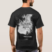 ハートを持って男のTシャツを乗り越えた! Tシャツ (裏面)