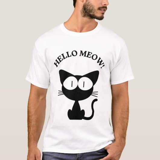 ハートを持つかわいいアニメ猫のベビー服 Tシャツ (正面)