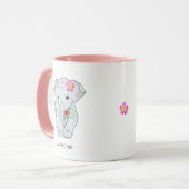 ハートを持つかわいい象のマグカップ マグカップ (正面左)