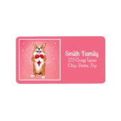 ハートを持つコルギ ラベル (正面)