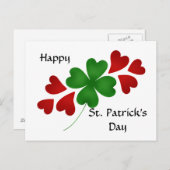 ハートを持つシャムロック ポストカード (正面/裏面)