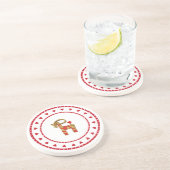 ハートを持つスウェーデンのわらのヤギ コースター (側面)