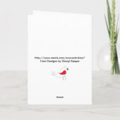 ハートを持つバレンタインデーの写真のカードかわいい鳥 シーズンカード (裏面)