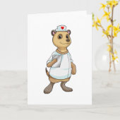 ハートを持つメイタカ看護師 カード (黄色い花)