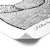 ハートを持つ優しいクマの木の動物大きな優しいクマ ポスター (角)