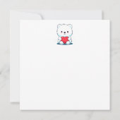 ハートを持つ白いクマ, オーダーメイド 招待状 (裏面)