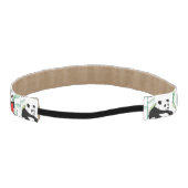 ハートを持つ美しいパンダが付いているパターン アスレチックヘッドバンド (裏面)