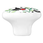 ハートを持つ美しいパンダが付いているパターン セラミックノブ (側面)